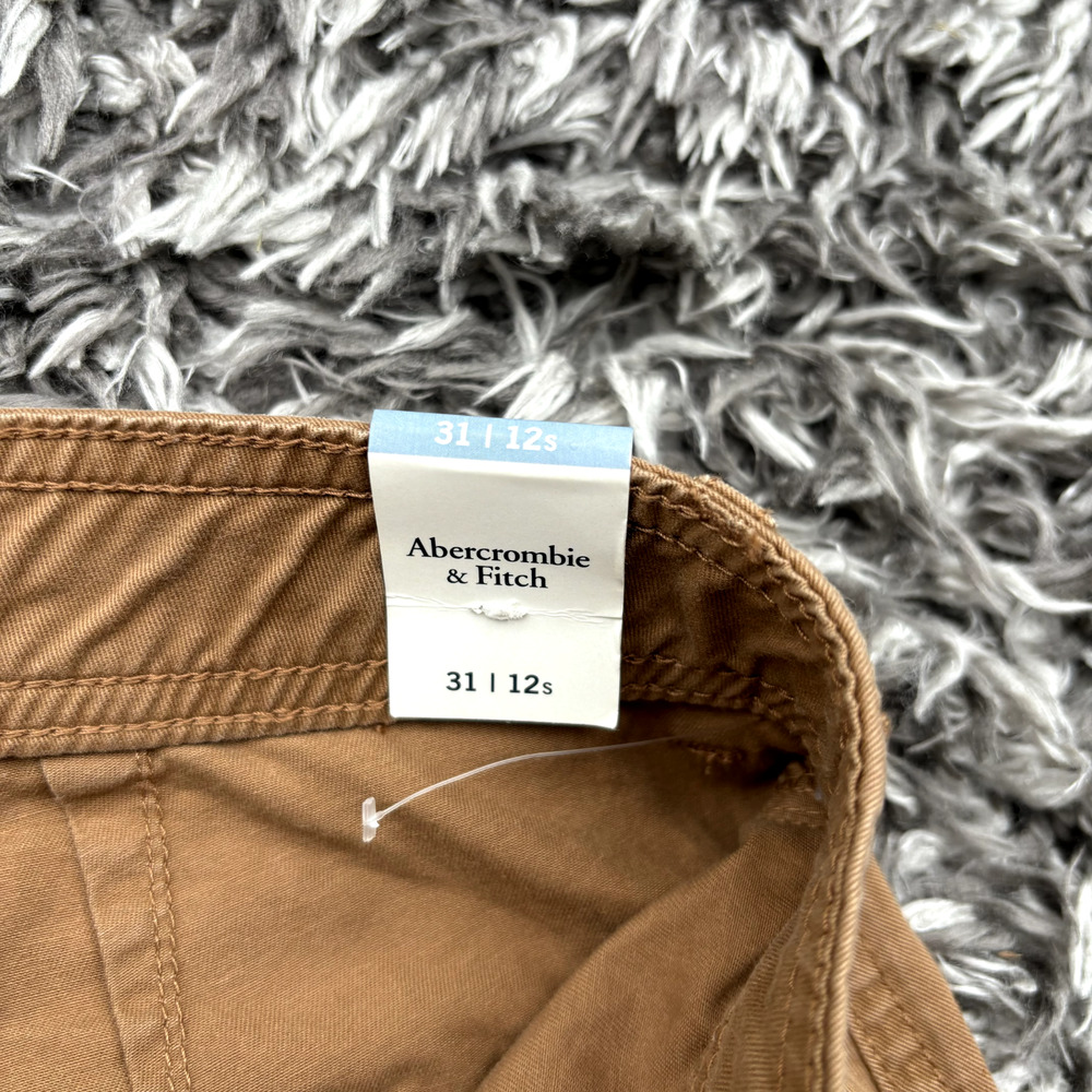 Abercrombie & Fitch Womens Pants Baggy y2k Cargo Pockets Straight Size 12S - Picture 10 of 13